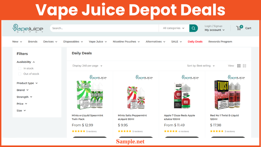 Vape Juice Depot Deals