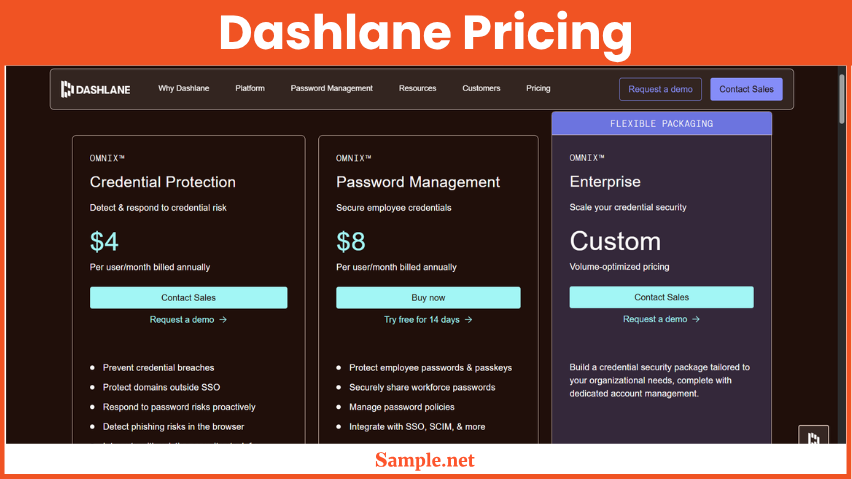 Dashlane Pricing