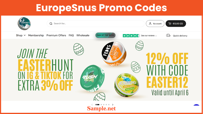 EuropeSnus Promo Codes