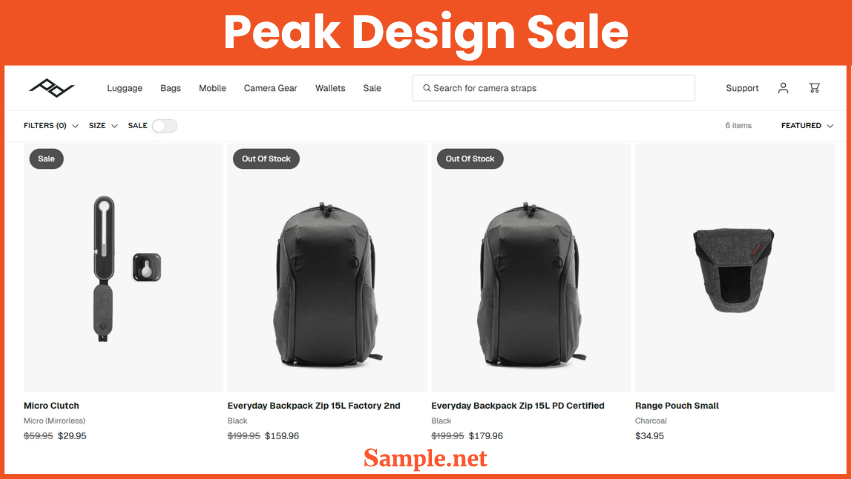 Peak Design Sale