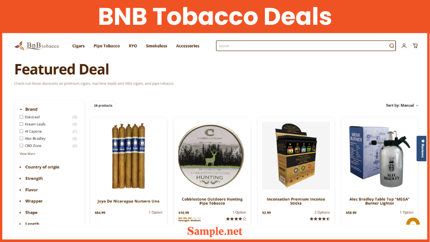 10% OFF BNB Tobacco Promo Code, Coupon Code and Discount Codes in May 2026 