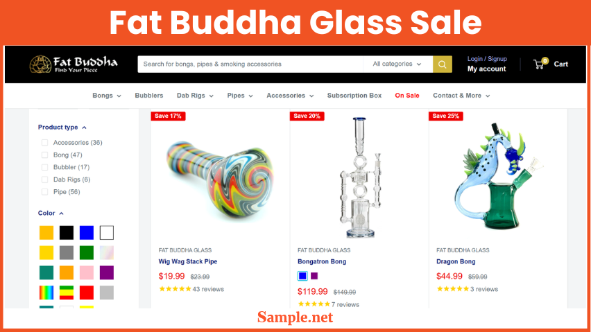 Fat Buddha Glass Sale