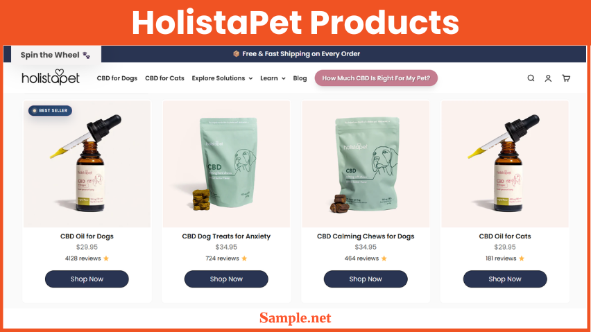 HolistaPet Products