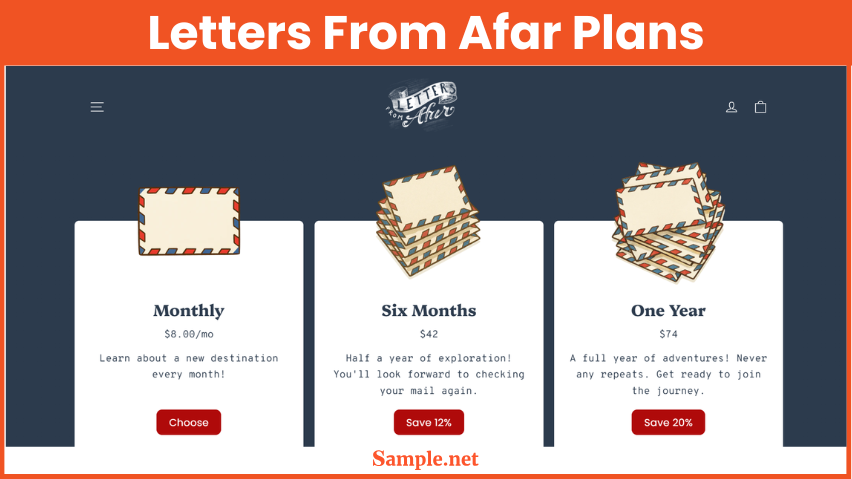 Letters From Afar Plans