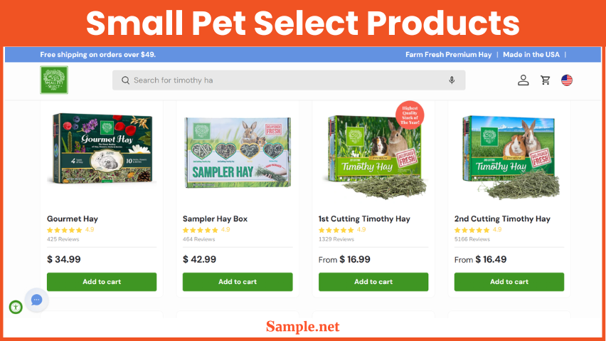 Small Pet Select Products