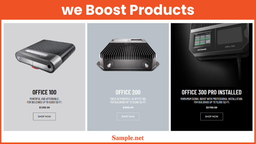 we Boost Products