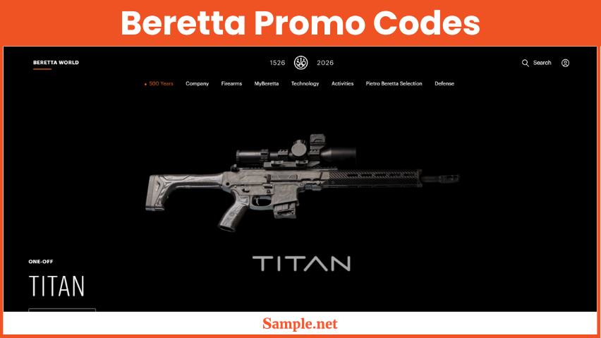 Beretta Promo Codes