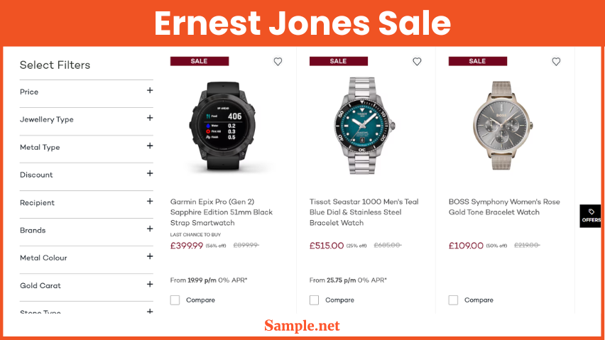 Ernest Jones Sale
